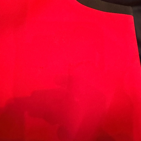 Mary Kay Red Black Colorblock Open Front Blazer Jacket XL - Picture 6 of 12